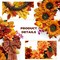 20" Wreaths for Front Door Artificial Fall Wreath Decor Door Wreath with Sunflowers, Dahlias, Berries, Bow